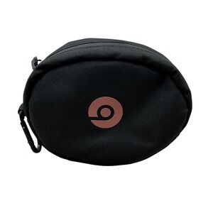 Beats by Dre Black Canvas Headphone Carrying Case Rose Gold Logo with Carabiner